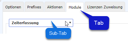 Tab & Sub-Tab